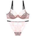 Ensemble de sous-vêtements français ultra fins soutien-gorge et culotte pour femmes