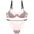 Ensemble de sous-vêtements français ultra fins soutien-gorge et culotte pour femmes