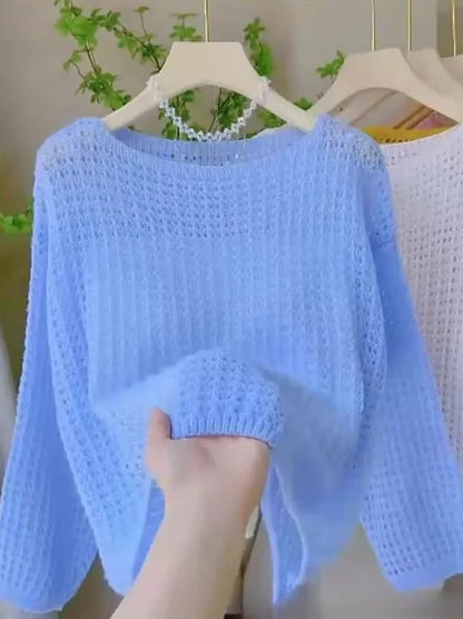 Pull Ample Femme – Maille Ajourée et Respirante