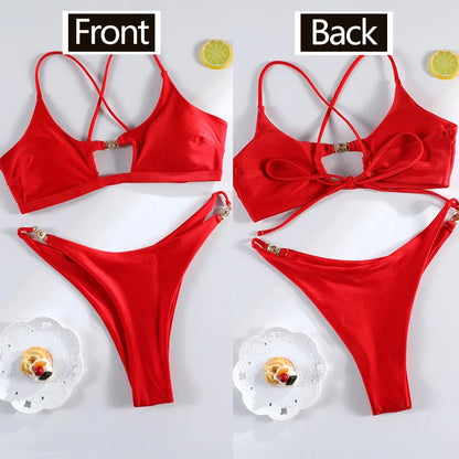 Bikini Push-Up Femme – Couleur Unie