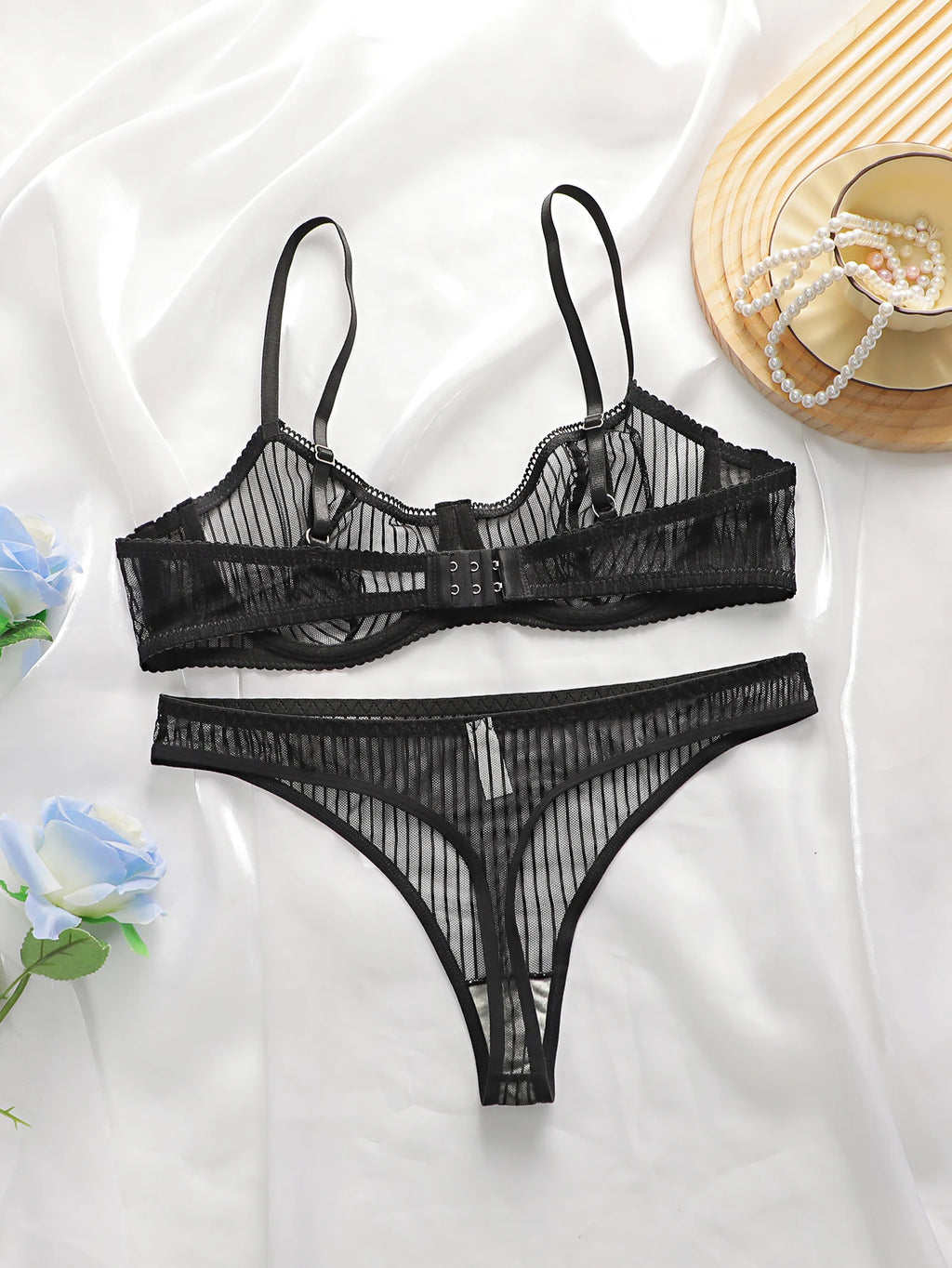 Ensemble de lingerie sexy transparente pour femmes