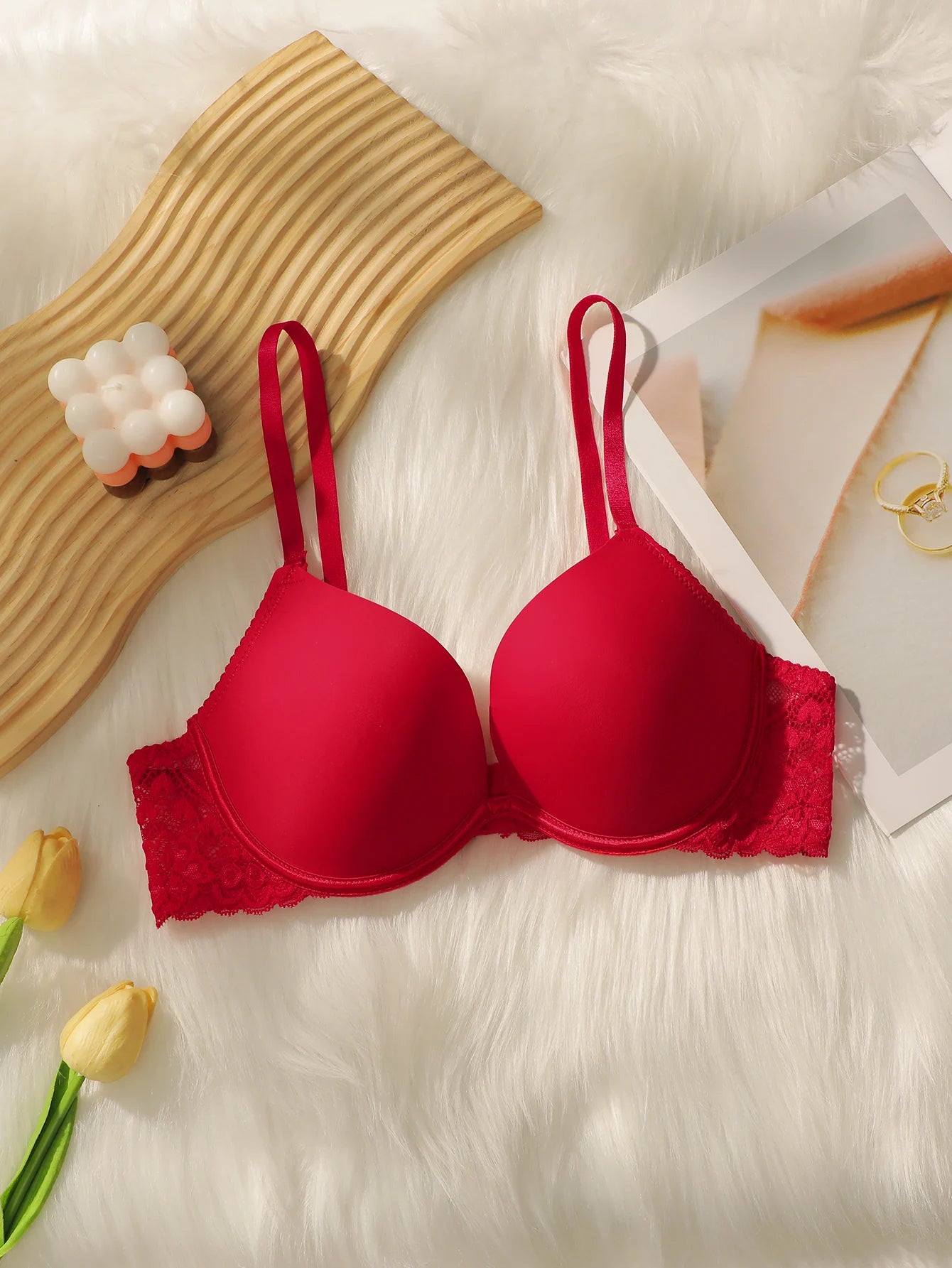 Soutien-gorge push up avec dentelle pour femmes