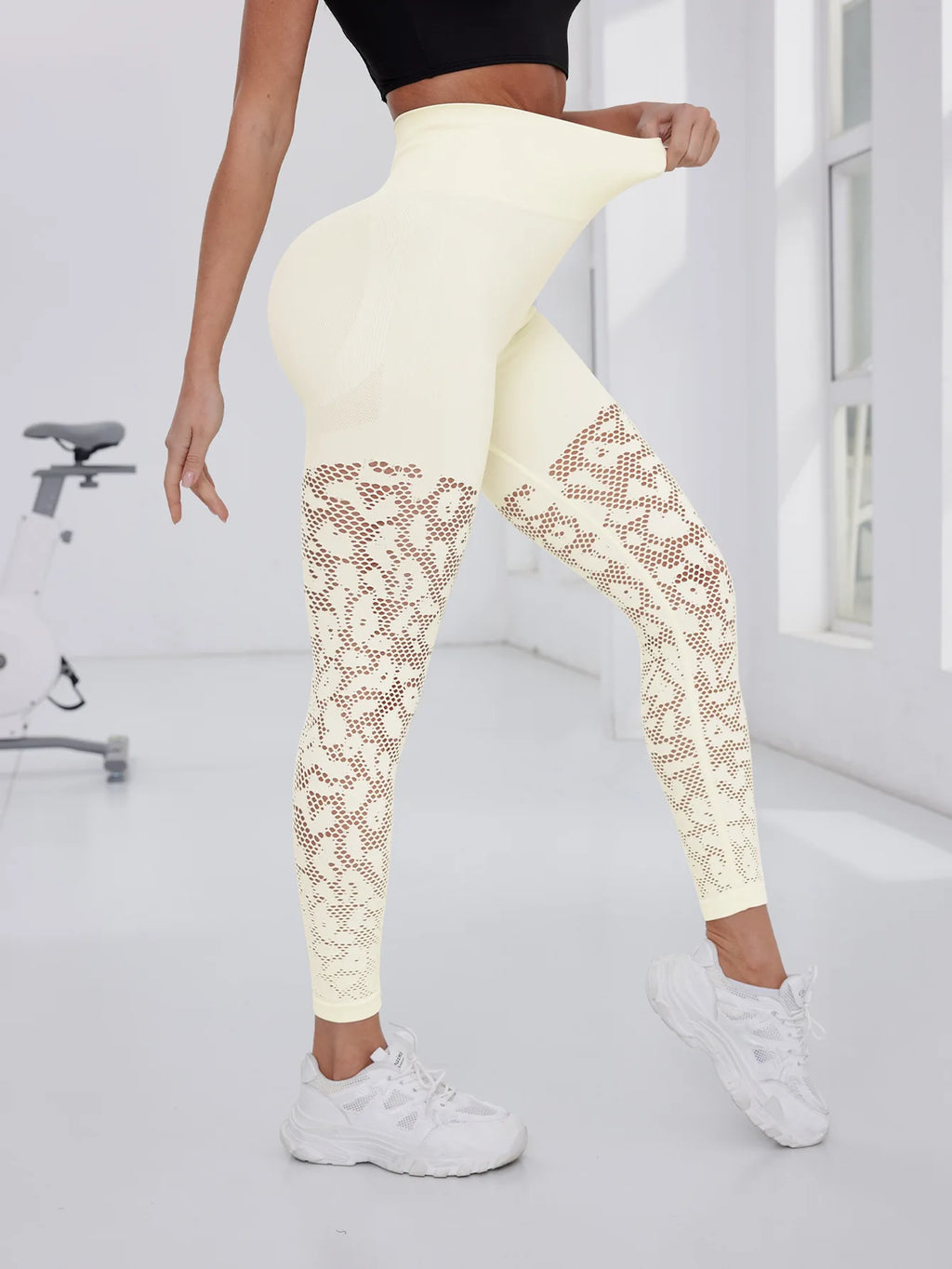 Leggings en maille sans couture pour femmes