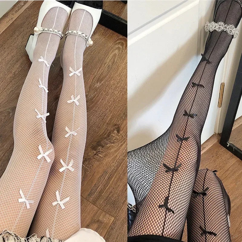 Collants en maille résille pour femmes