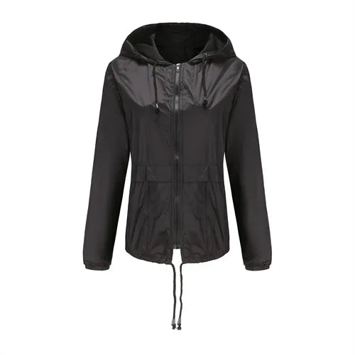 Veste à capuche bleue pour femmes