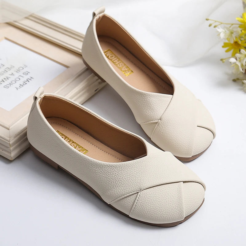 Mocassins en cuir à enfiler pour femmes