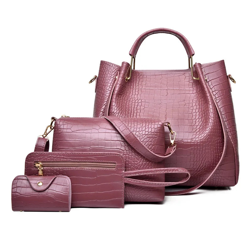 Ensemble 4 pièces sac à bandoulière pour femmes