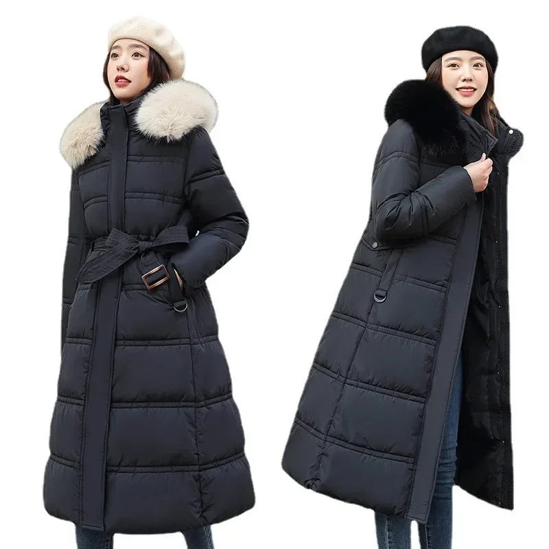 Parka en coton duveteux pour femmes