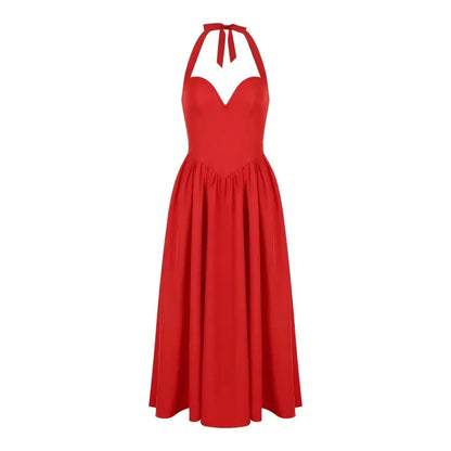 Robe Longue Femme – Col Licou et Broderies
