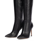 Botte noires en cuir pour femmes
