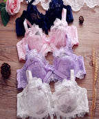 Ensemble de lingerie transparente soutien-gorge sensuel en maille transparente et culotte  pour femmes