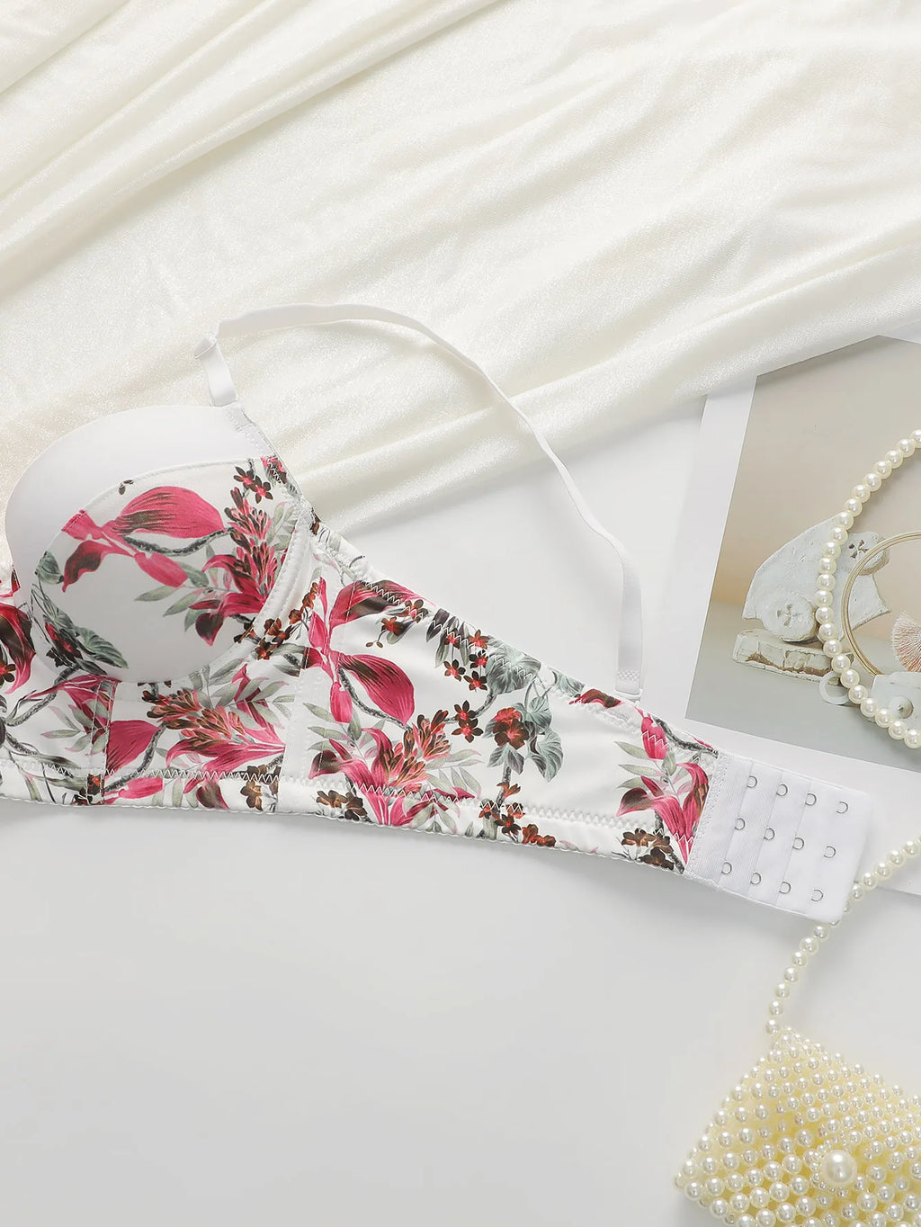 Soutien-gorge florale brodée sexy pour femmes