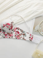 Soutien-gorge florale brodée sexy pour femmes