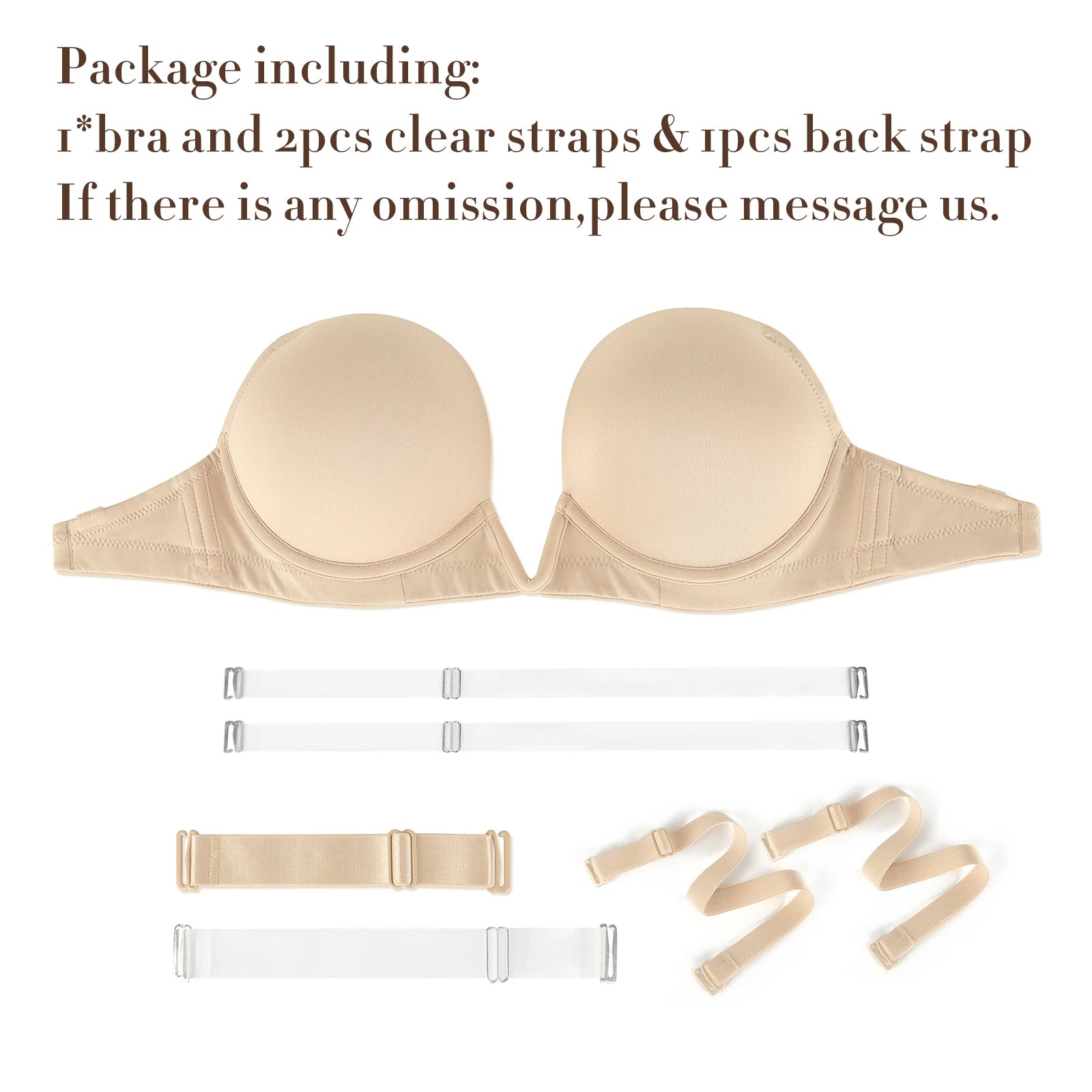 Soutien-gorge push-up  dos nu pour femmes
