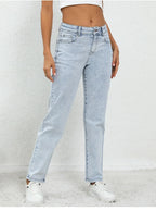Jean taille moyenne vintage américain pour femmes