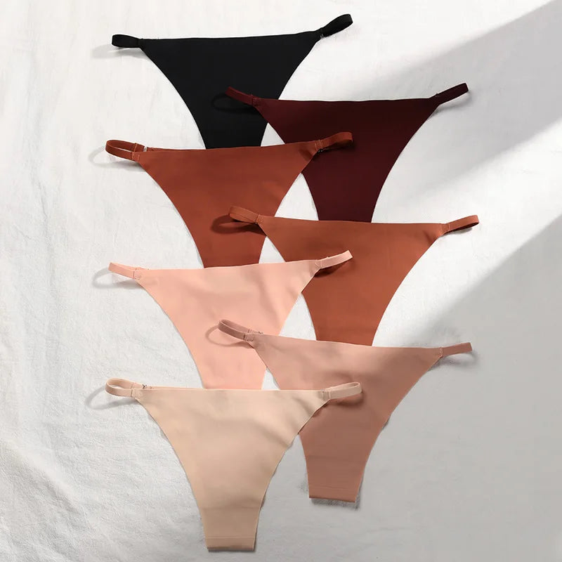 Culotte sexy en coton avec ceinture fine pour femmes