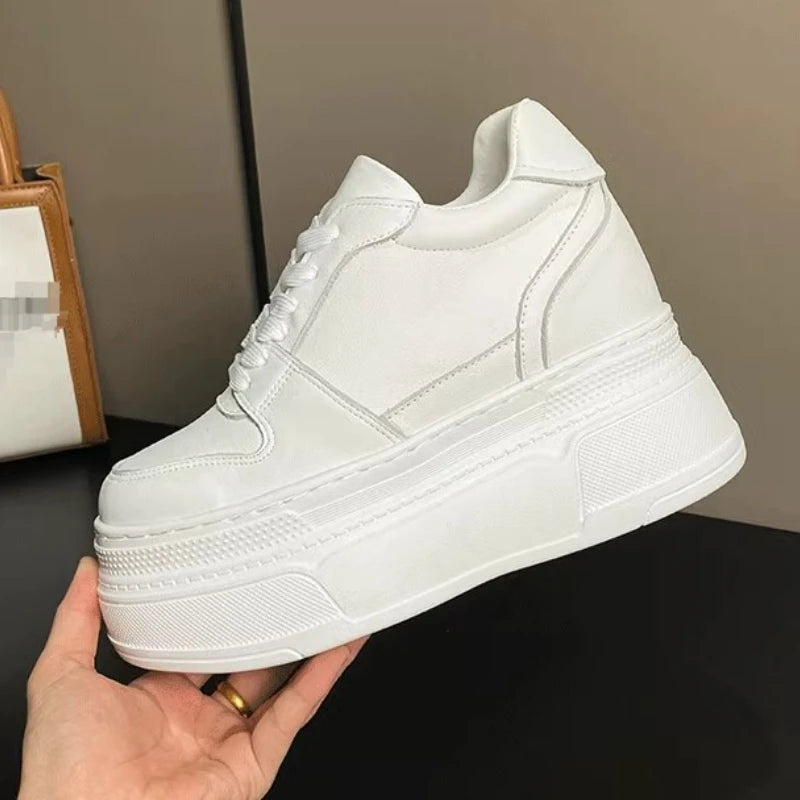 Basket en cuir véritable pour femmes