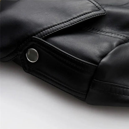 Veste courte femme en simili cuir style Y2K streetwear