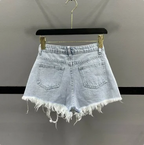 Shorts en jean taille haute pour femmes