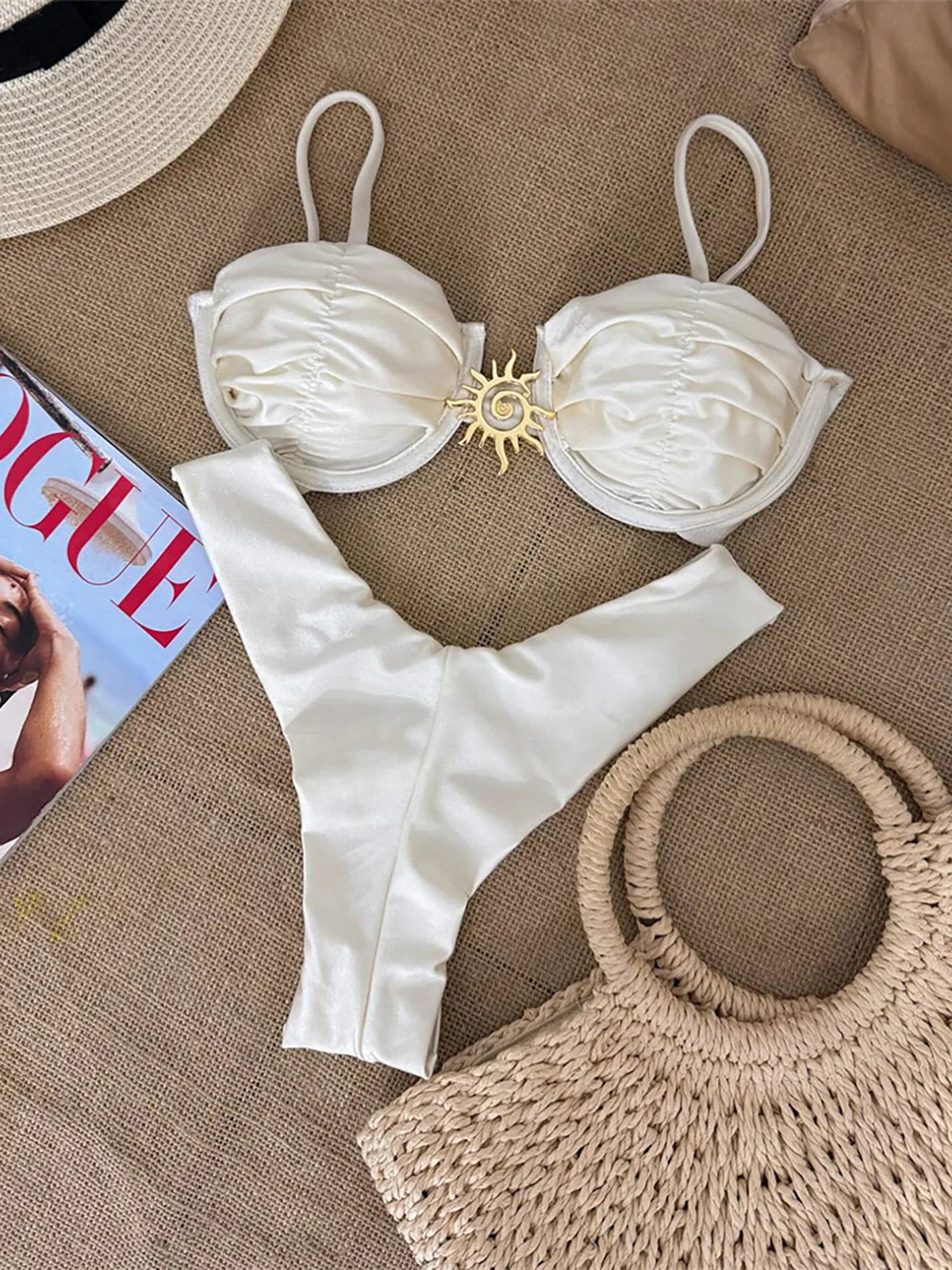 Ensemble maillot de bain deux pièces à armatures pour femmes