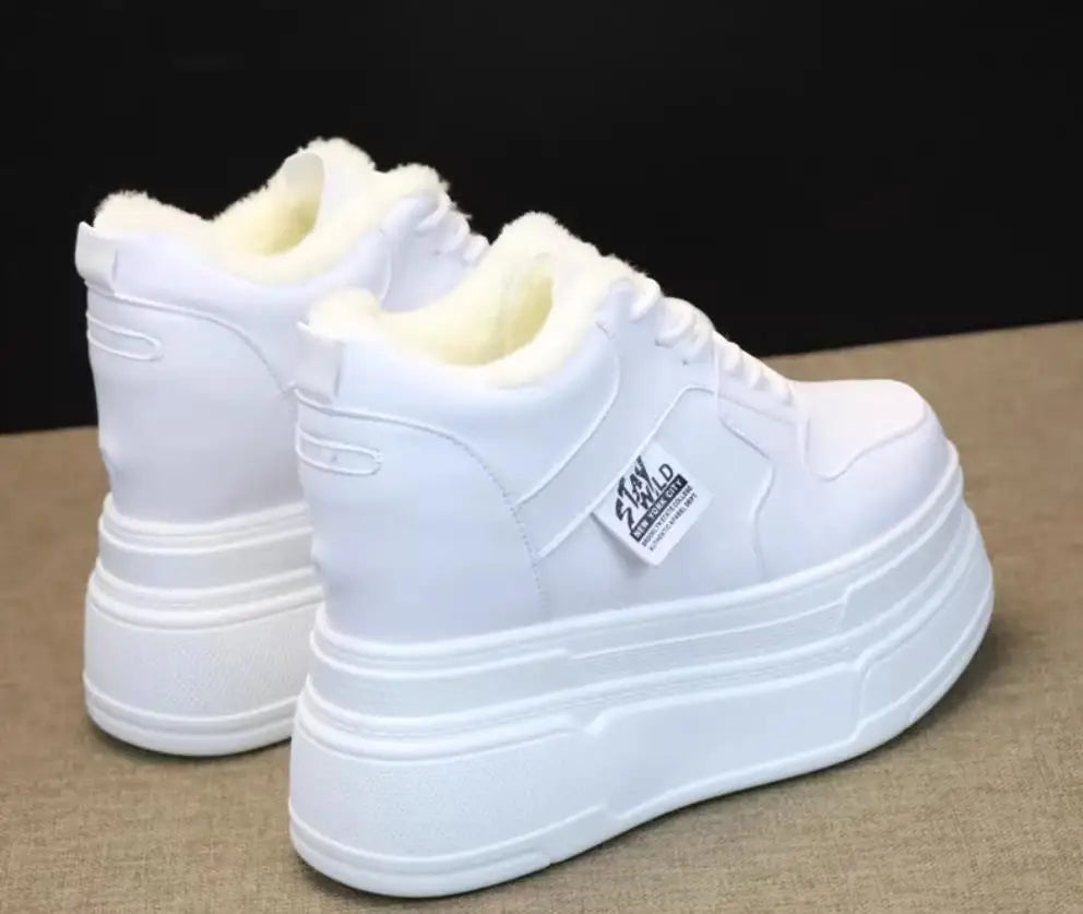 Baskets air blanches en cuir pour Femmes