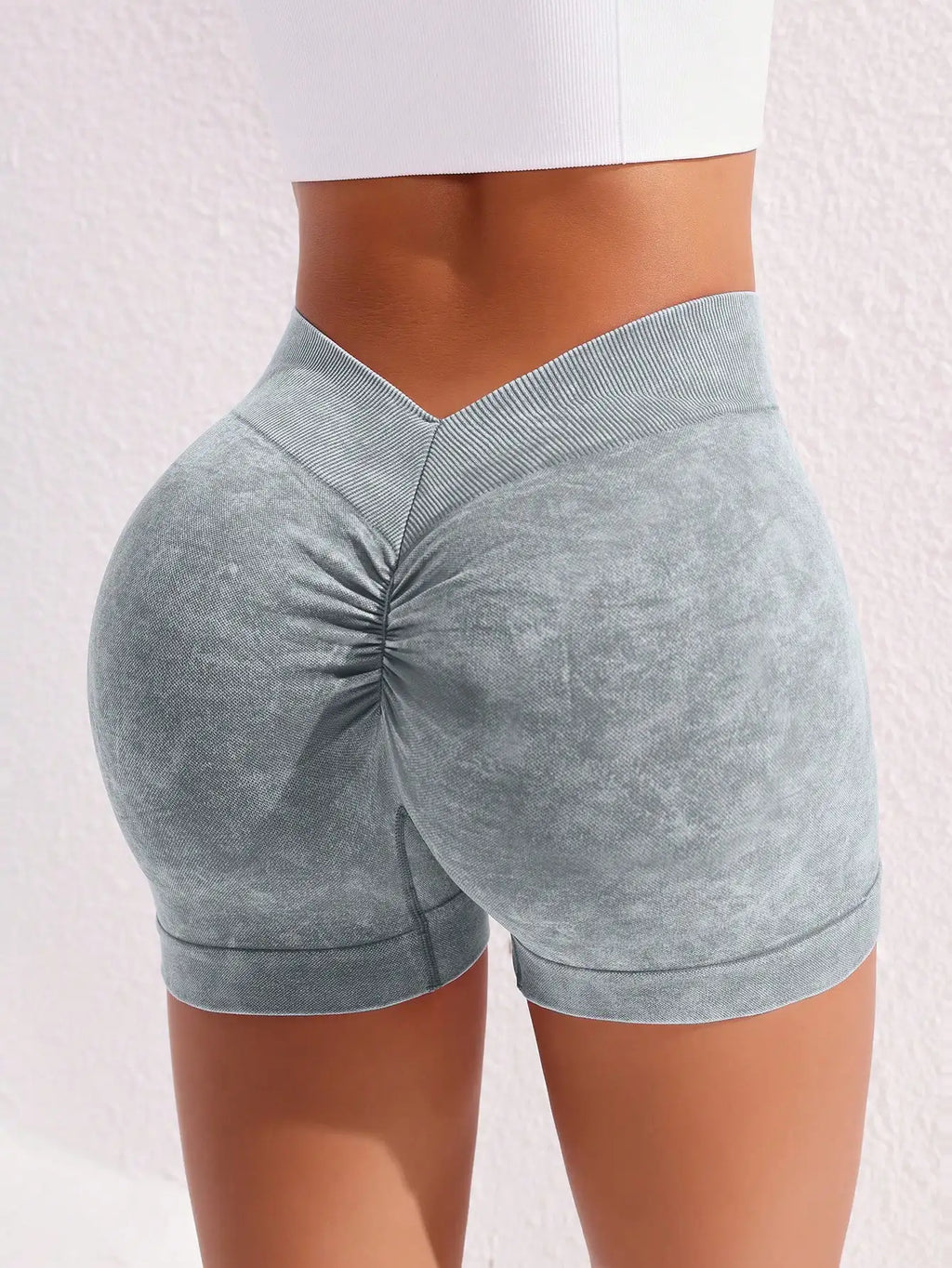 Short de Yoga délavé pour femmes
