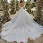 Robe De mariée avec épaules dénudées pour femmes