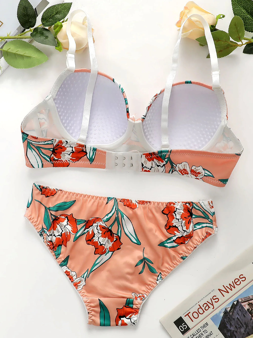 Ensemble lingerie 2 pièces imprimé pour femmes