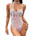 Body corset imprimé léopard pour femmes