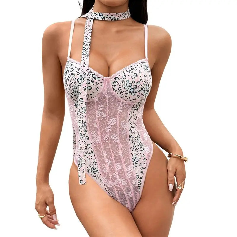Body corset imprimé léopard pour femmes