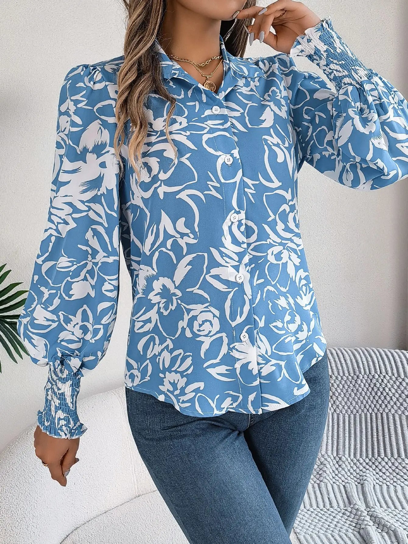 Chemise élégante à simple boutonnage pour femmes