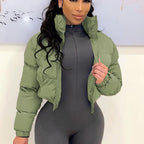 Manteau épaisse en coton bouffante pour femmes