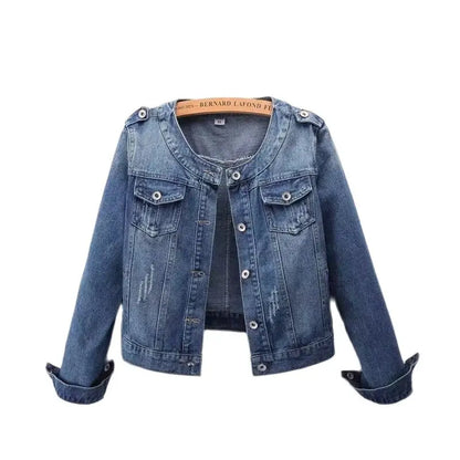 Veste en Jean Délavé Femme – Style Vintage