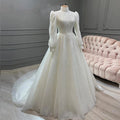 Robes de mariée musulmanes ivoire pour femmes