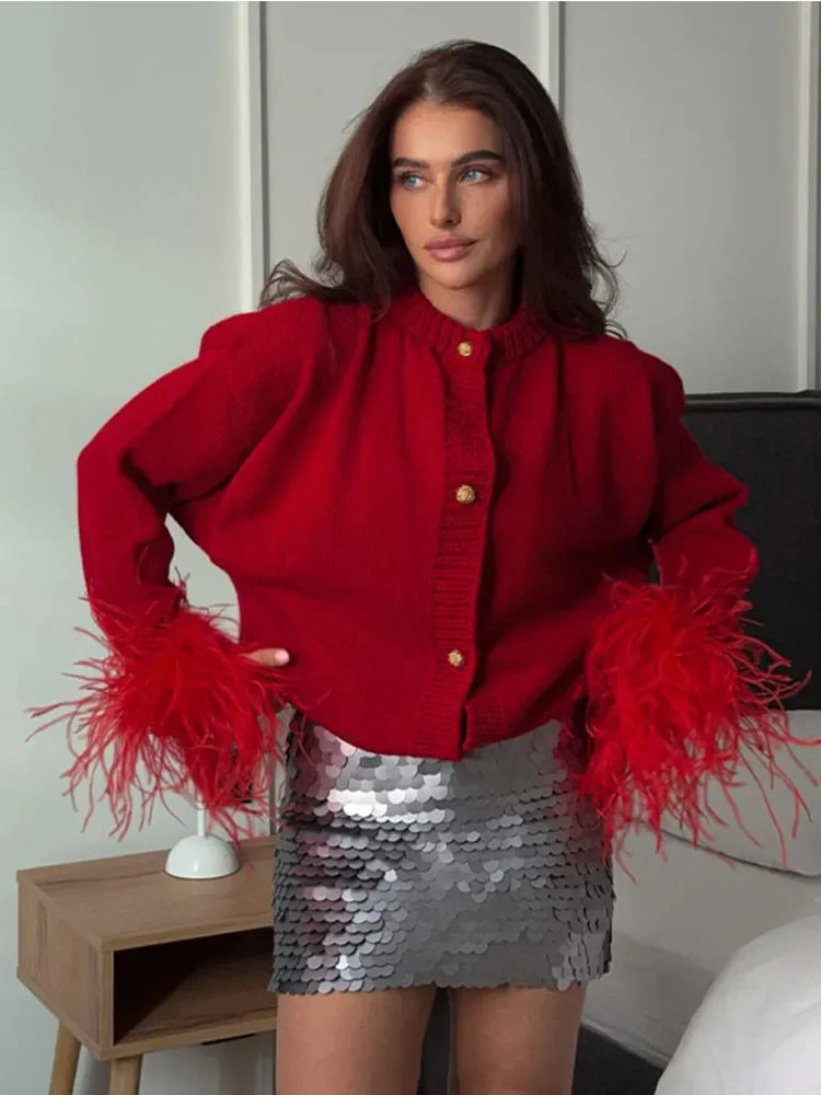 Cardigan décontracté à col rond pour femmes