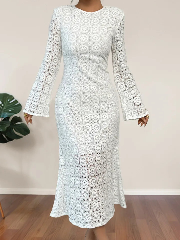 Robe longue élégante à manches longues pour femmes