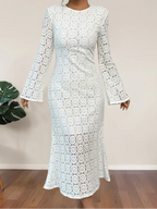 Robe longue élégante à manches longues pour femmes