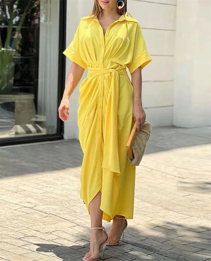Robe à lacets taille haute pour femmes
