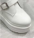 Bottines en cuir PU pour femmes