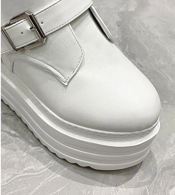 Bottines en cuir PU pour femmes