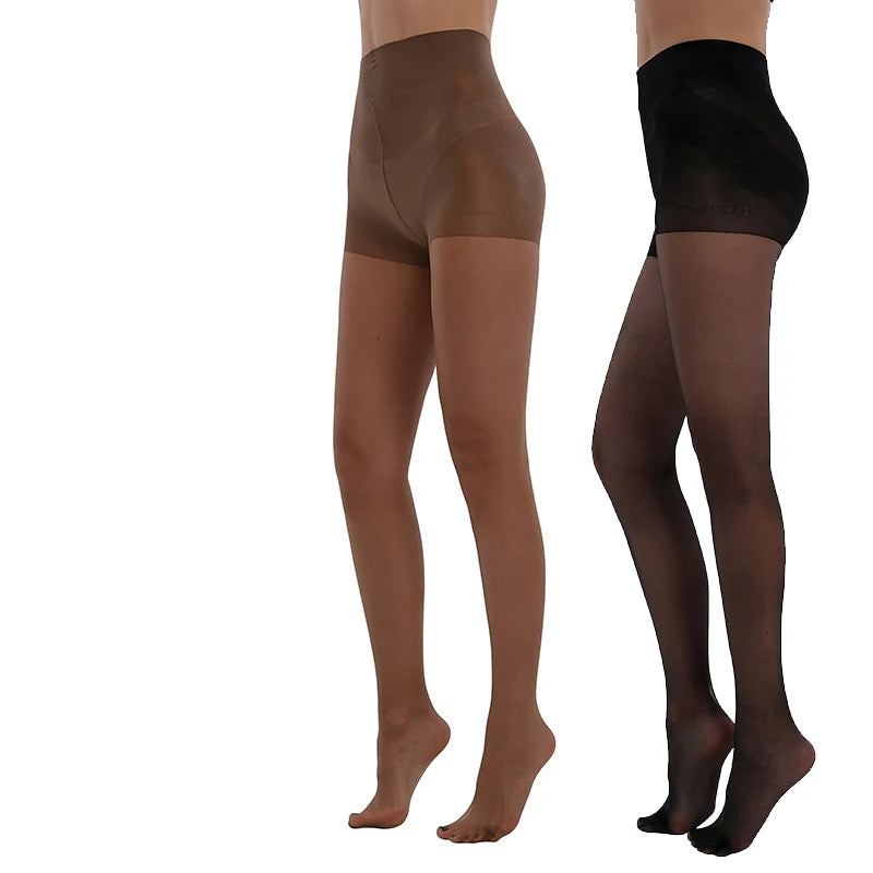 Lot de 2 collants taille haute pour femmes