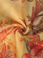 T-shirt en maille transparente à fleurs pour femmes