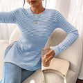 T-shirt en tricot à manches fendues pour femmes