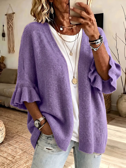 Cardigan Léger Femme – Maille Douce et Volants