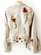 Blouson en similicuir souple pour femmes