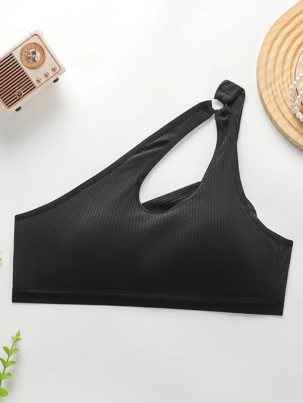 Soutien-gorge sexy à bretelles diagonales croisées pour femmes
