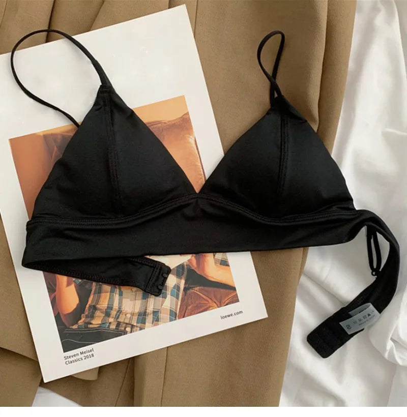 Soutien-gorge effet push-up en coton sans couture pour femmes