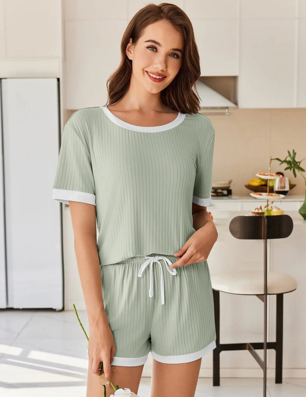 Ensemble short courts décontracté pour femmes