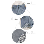 Short en jean court décontracté pour femmes