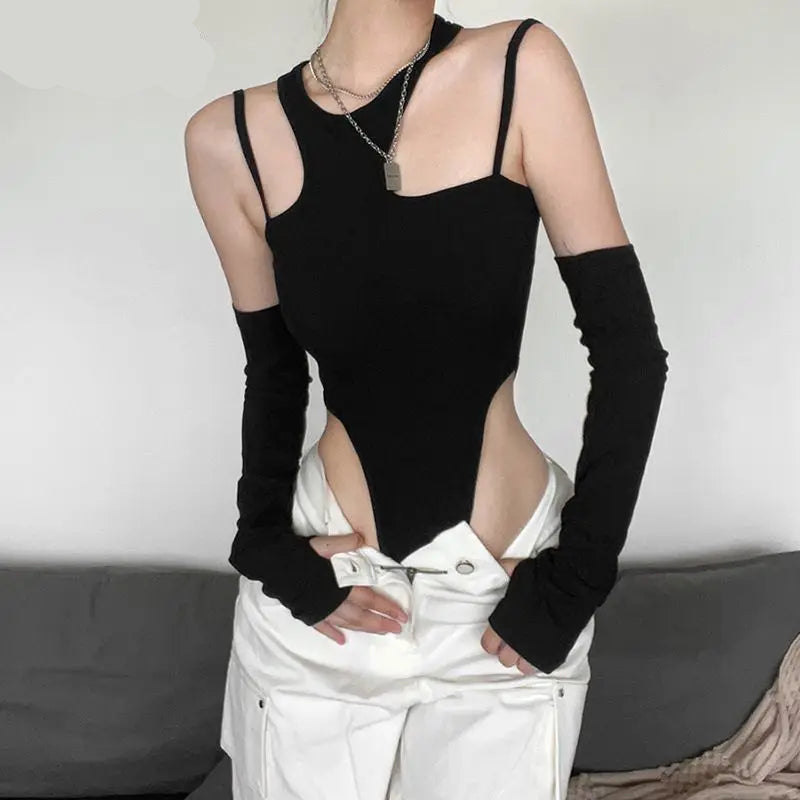 T-shirts à col halter et épaules dénudées pour femmes